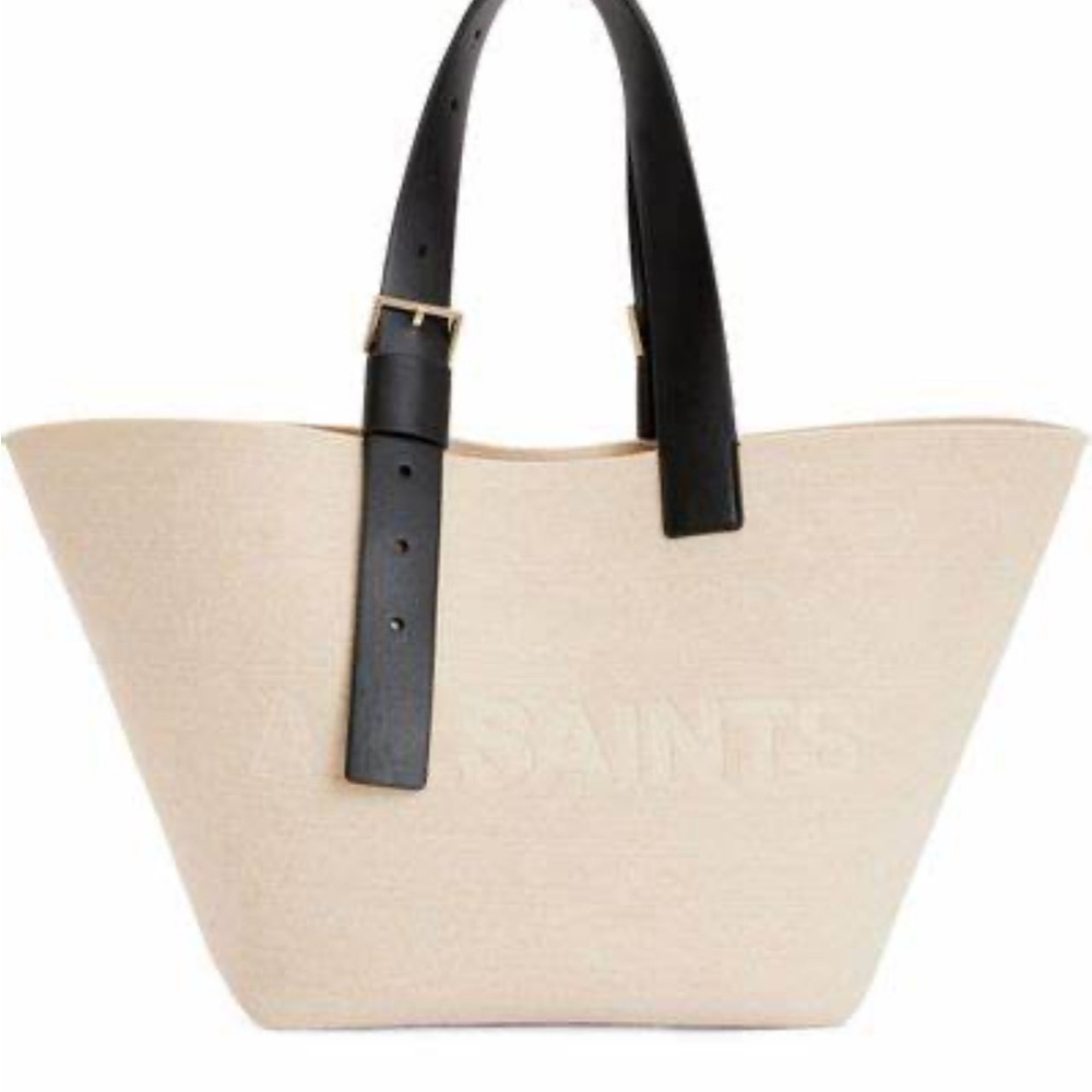 All Saints Cream Tote Bag - Picture 2 of 7